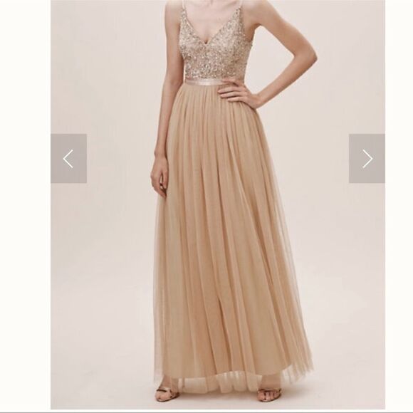 BHLDN - Avery Beaded Sequin Tulle Bridesmaid Special Occasion Dress size 20 - Picture 3 of 15